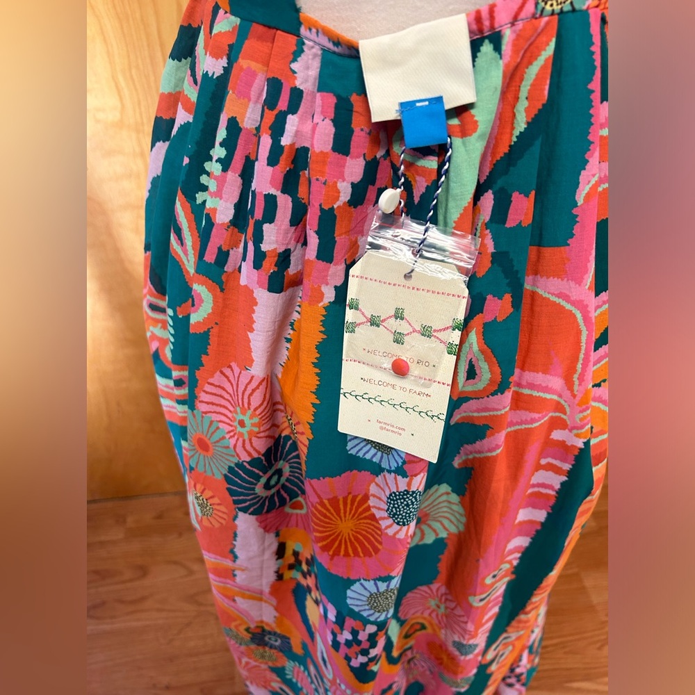 Farm Rio for Anthropologie floral cotton maxi dress new with tags - Picture 6 of 8